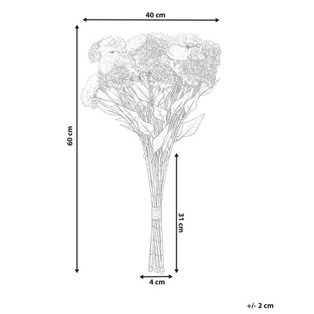Bukiet sztucznych kwiatów SILVEIRA 60 cm Różowy