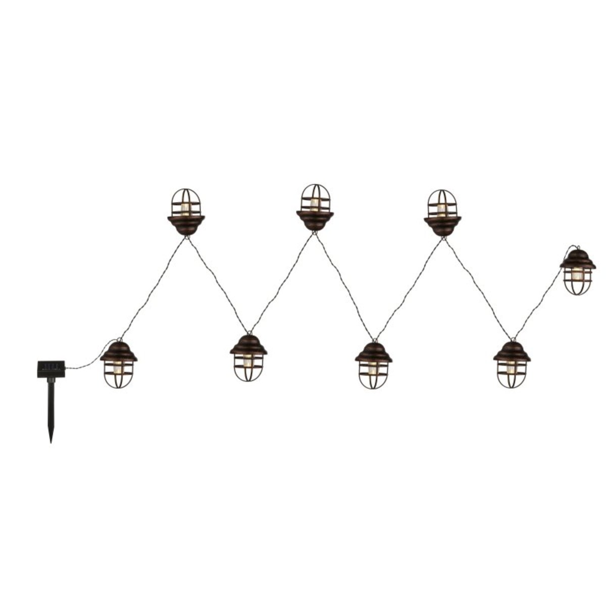 Lampki solarne ogrodowe LED 8-punktowe 430 cm Globo SOLAR 33059-8, zewnętrzne IP44, dekoracyjne na taras i ogród