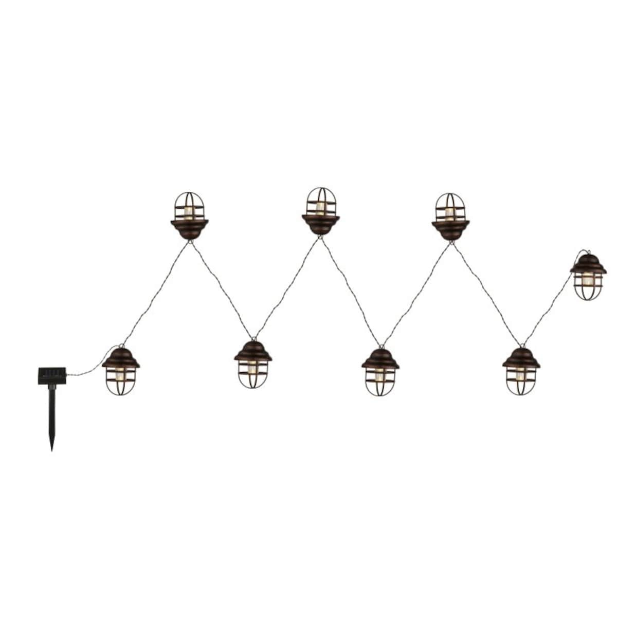 Lampki solarne ogrodowe LED 8-punktowe 430 cm Globo SOLAR 33059-8, zewnętrzne IP44, dekoracyjne na taras i ogród