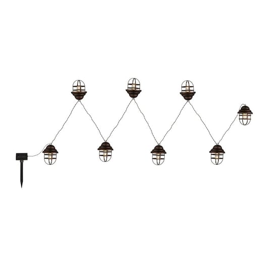 Lampki solarne ogrodowe LED 8-punktowe 430 cm Globo SOLAR 33059-8, zewnętrzne IP44, dekoracyjne na taras i ogród