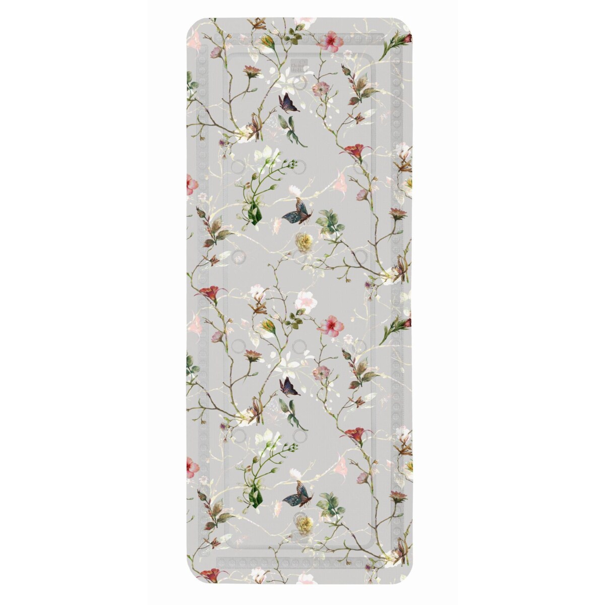 Kleine Wolke Flores Mata bezp. do wanny szary kwiaty 36x 92 cm