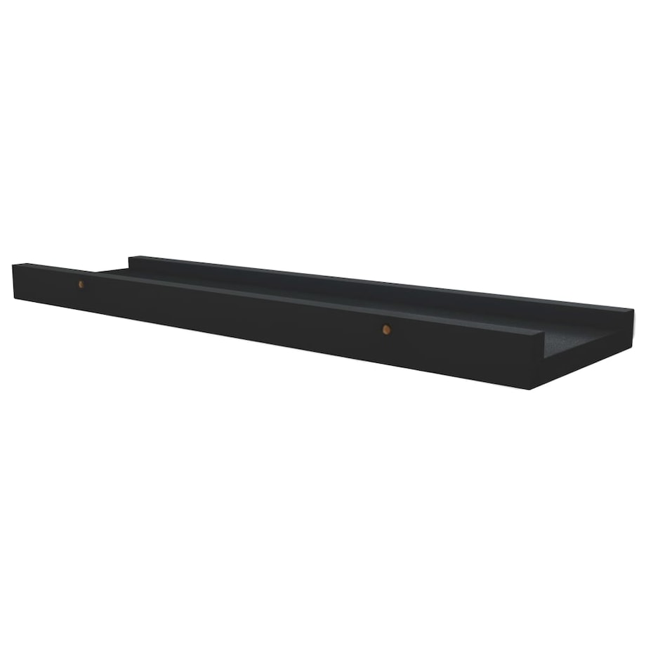 vidaXL Półki ścienne na zdjęcia, 2 szt., czarne, 40x9x3 cm, MDF