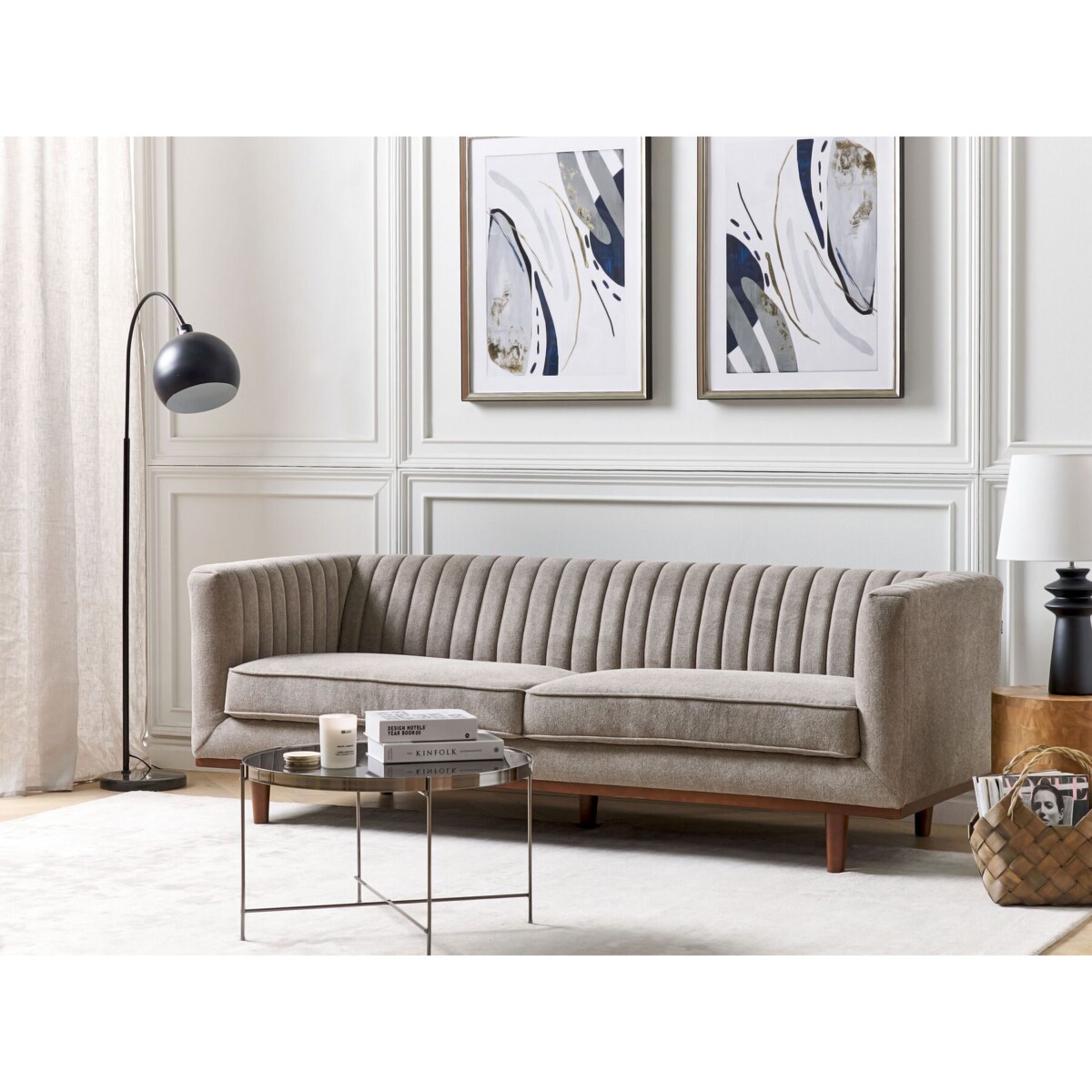 Sofa 3-osobowa jasnobrązowa SKAULE