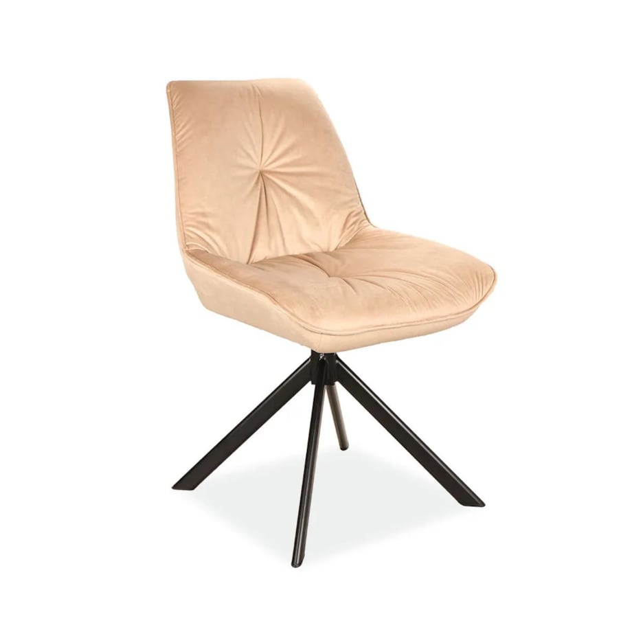 Krzesło tapicerowane BOOGIE I VELVET beżowe