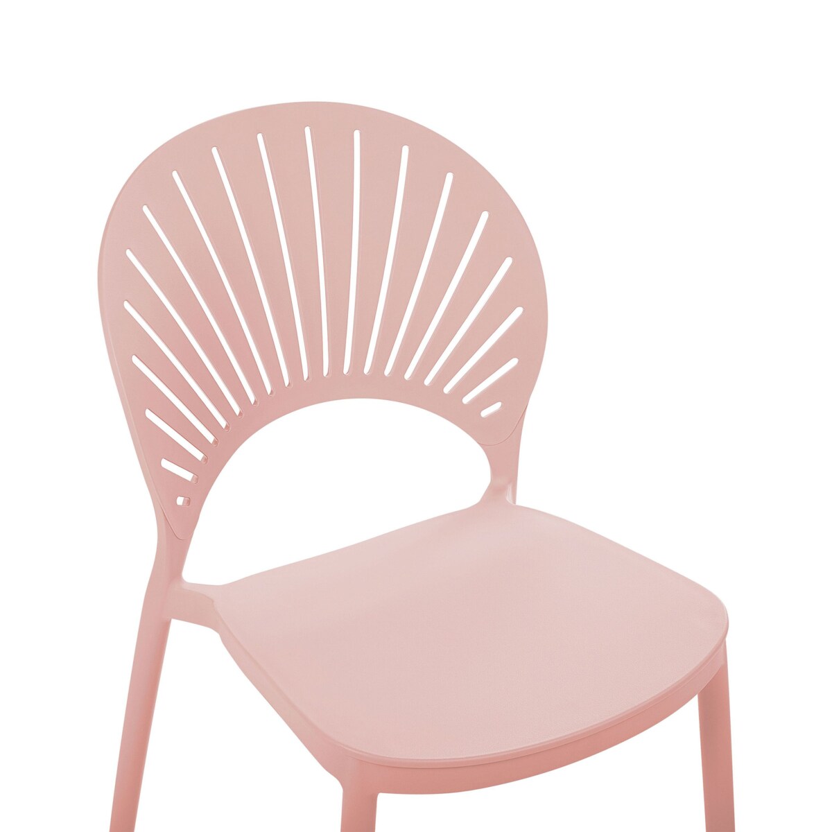 Zestaw 4 krzeseł ogrodowych OSTIA Pastelowy róż