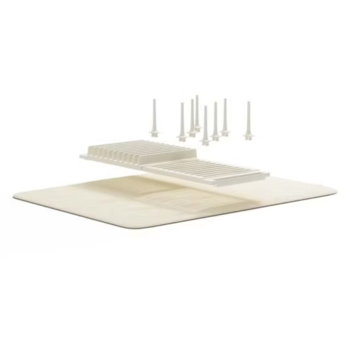 Mata do suszenia naczyń kremowa Udry Peg, 47 x 17 x 9 cm, Umbra