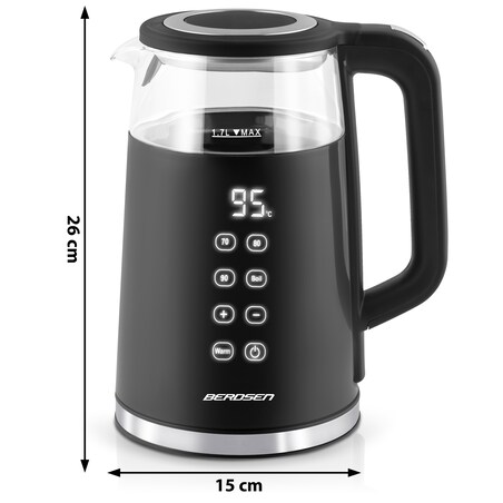 Czajnik elektryczny 2200 W panel dotykowy 1,7l Berdsen