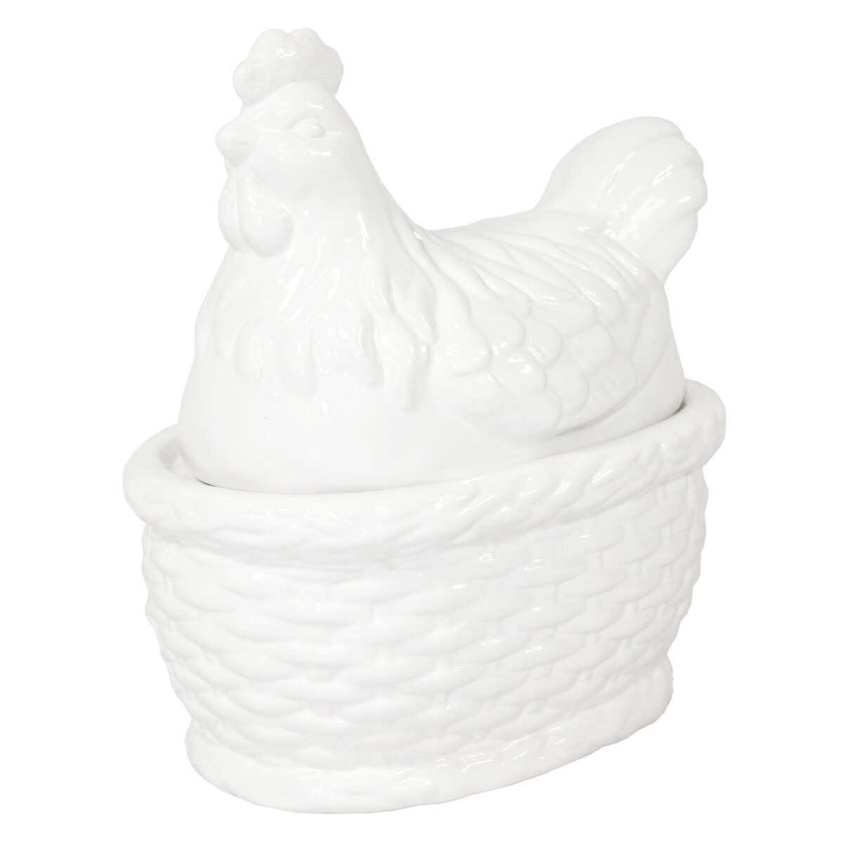 Dekoracja - figurka KOKOSZKA 19x17x11,5 cm biała