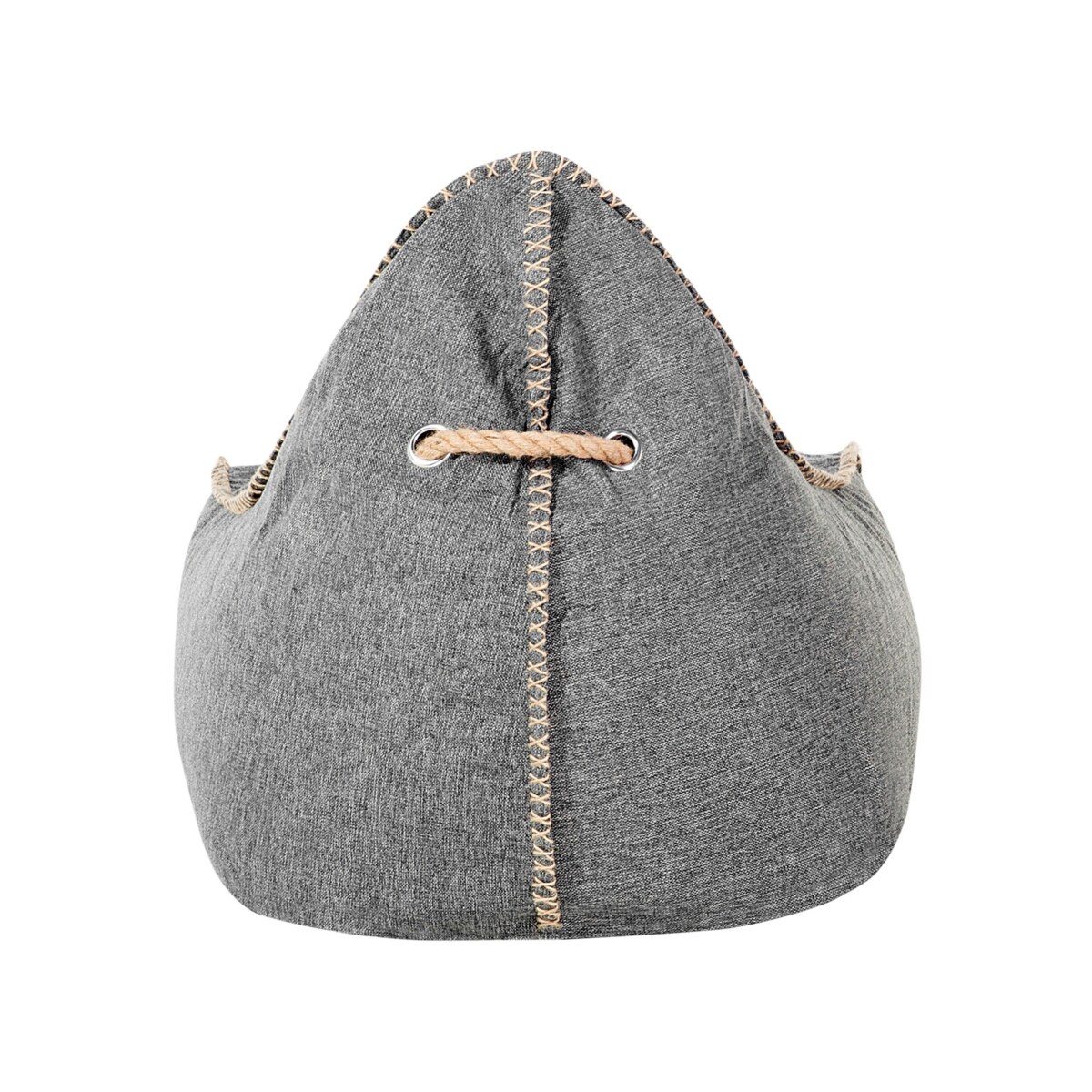 Pufa fotel szary LINEN DROP