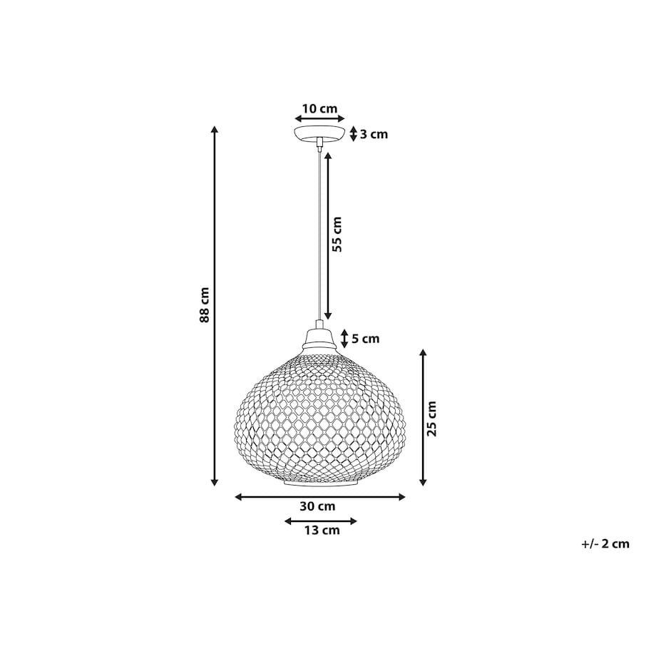 Lampa wisząca MADON Szkło Złoty