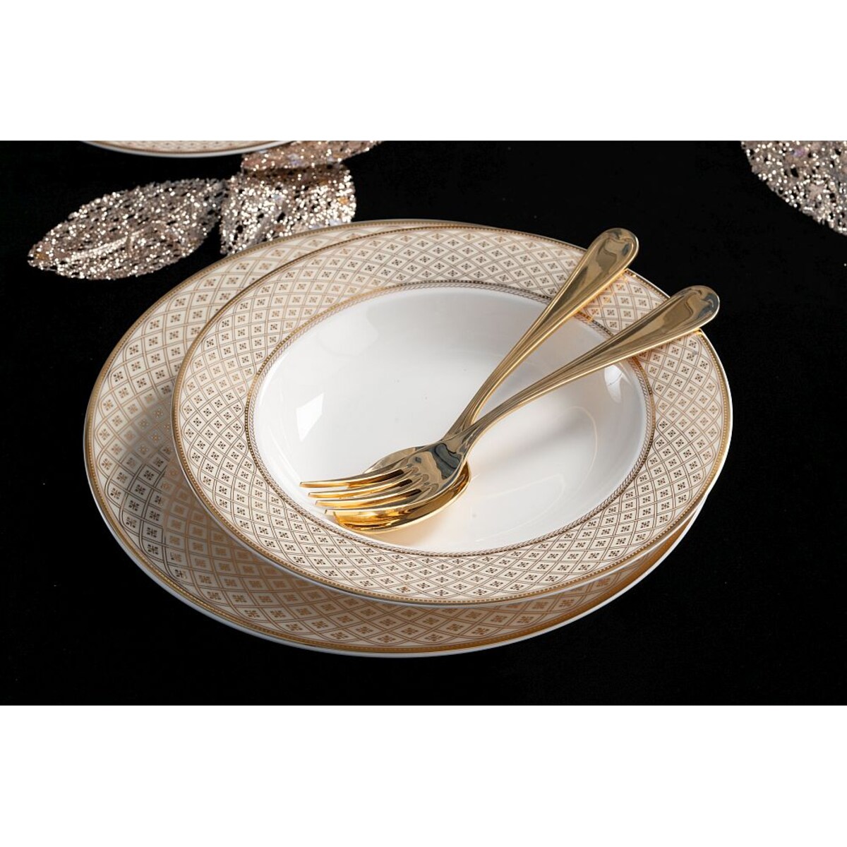 VILLA ITALIA Serwis obiadowy porcelanowy na 12 osób z wazą VERONICA