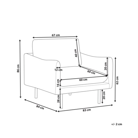 Fotel Tkanina szenilowa Złoty brąz VINTERBRO