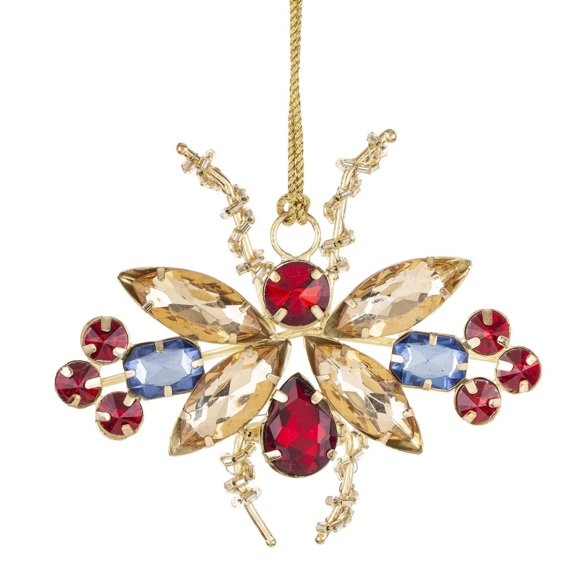 Ozdoba - zawieszka 2 szt. kolorowa 8x4,5x1 cm INSETTO- red