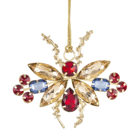 Ozdoba - zawieszka 2 szt. kolorowa 8x4,5x1 cm INSETTO- red