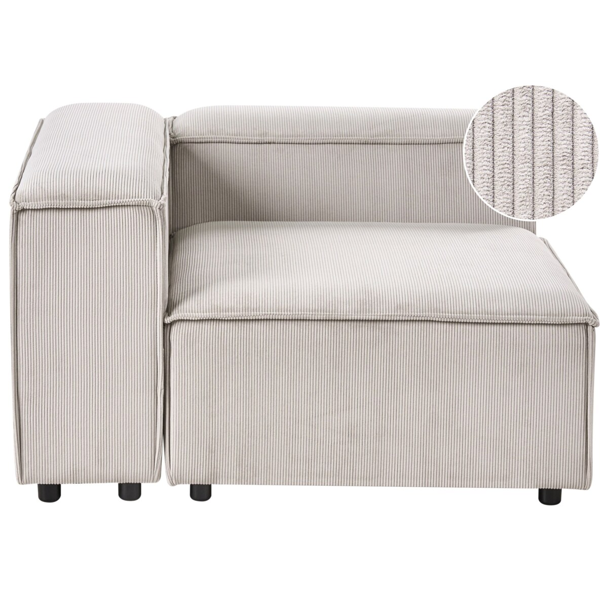 Moduł narożny ARDAL Sztruks Beżowoszary Prawostronny