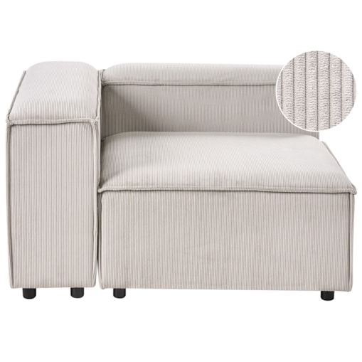 Moduł narożny ARDAL Sztruks Beżowoszary Prawostronny