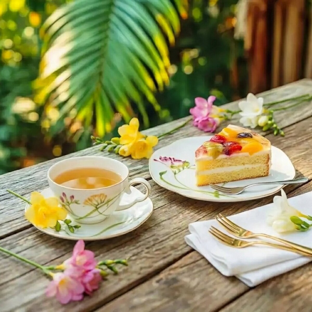 VILLA ITALIA Talerzyk deserowy porcelanowy 16,5 x 16,5 cm AROMA di FRESIA