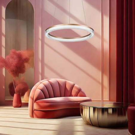Lampa sufitowa wisząca Light Prestige Midway złoty LED CCT 3000, 4000, 6000 (regulowana) 1 szt.