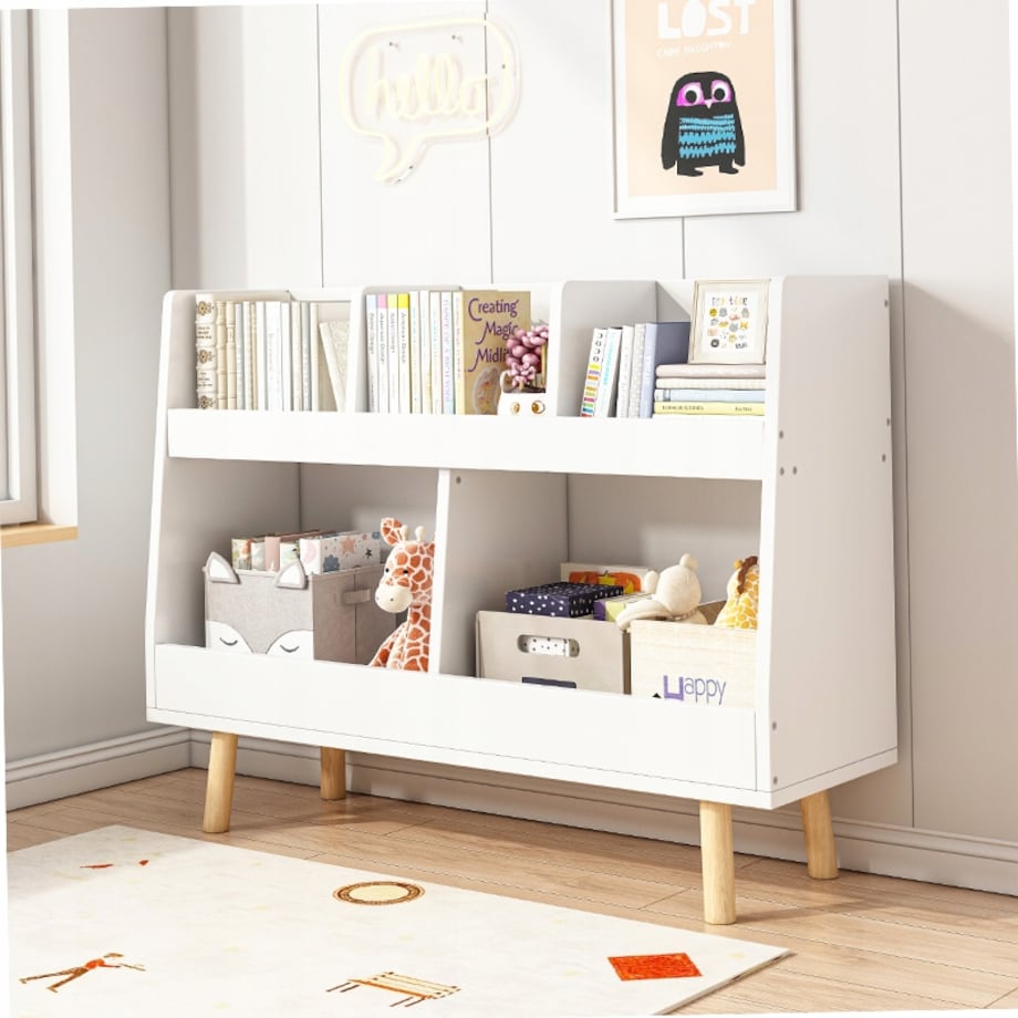 Regał Na Książki Gazety Dla Dzieci Szafka Zabawki Stojąca Biblioteczka 80cm