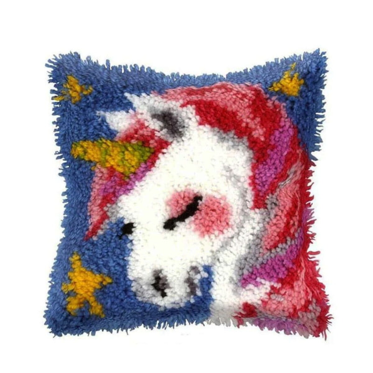 Szydełkowanie na kanwie - Poduszka Jednorożec