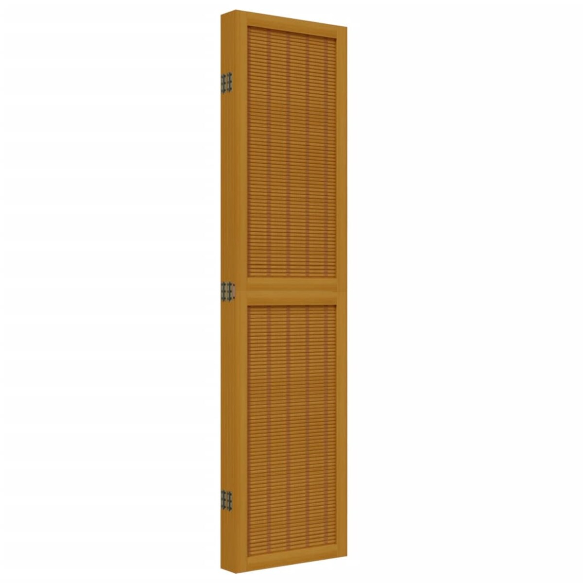 vidaXL Parawan pokojowy, 5-panelowy, brązowy, lite drewno paulowni