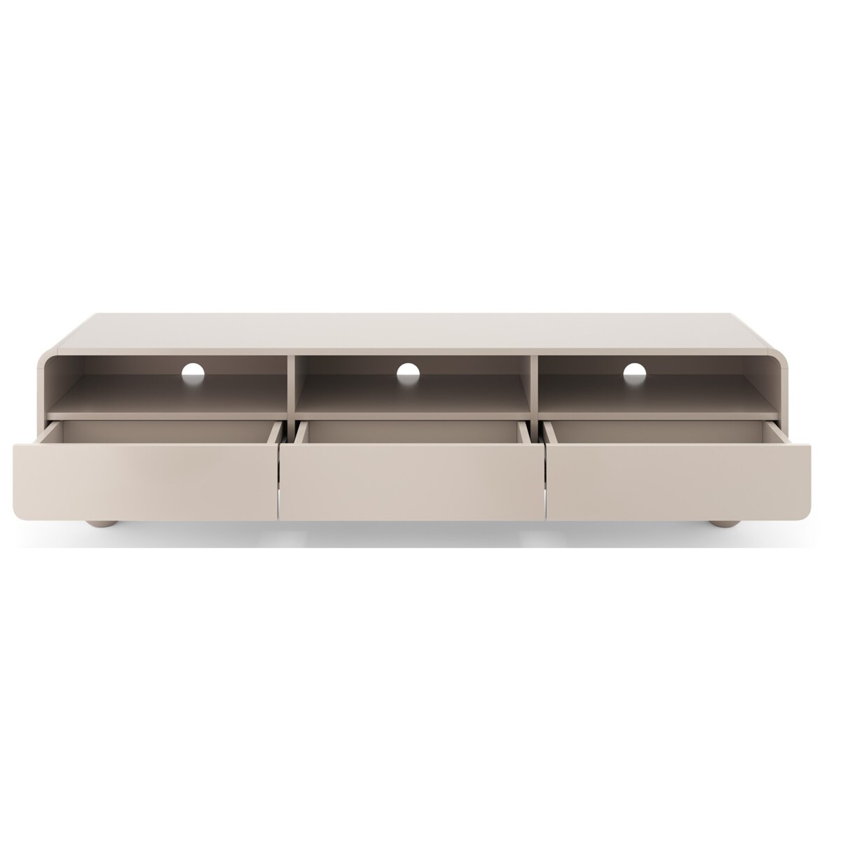 Szafka RTV 180 ALBI na okrągłych nóżkach w kaszmirowym kolorze