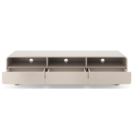 Szafka RTV 180 ALBI na okrągłych nóżkach w kaszmirowym kolorze