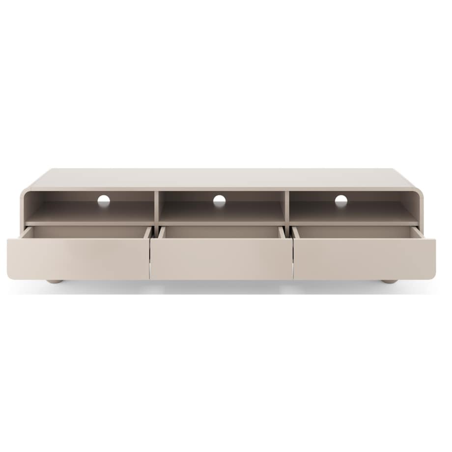 Szafka RTV 180 ALBI na okrągłych nóżkach w kaszmirowym kolorze