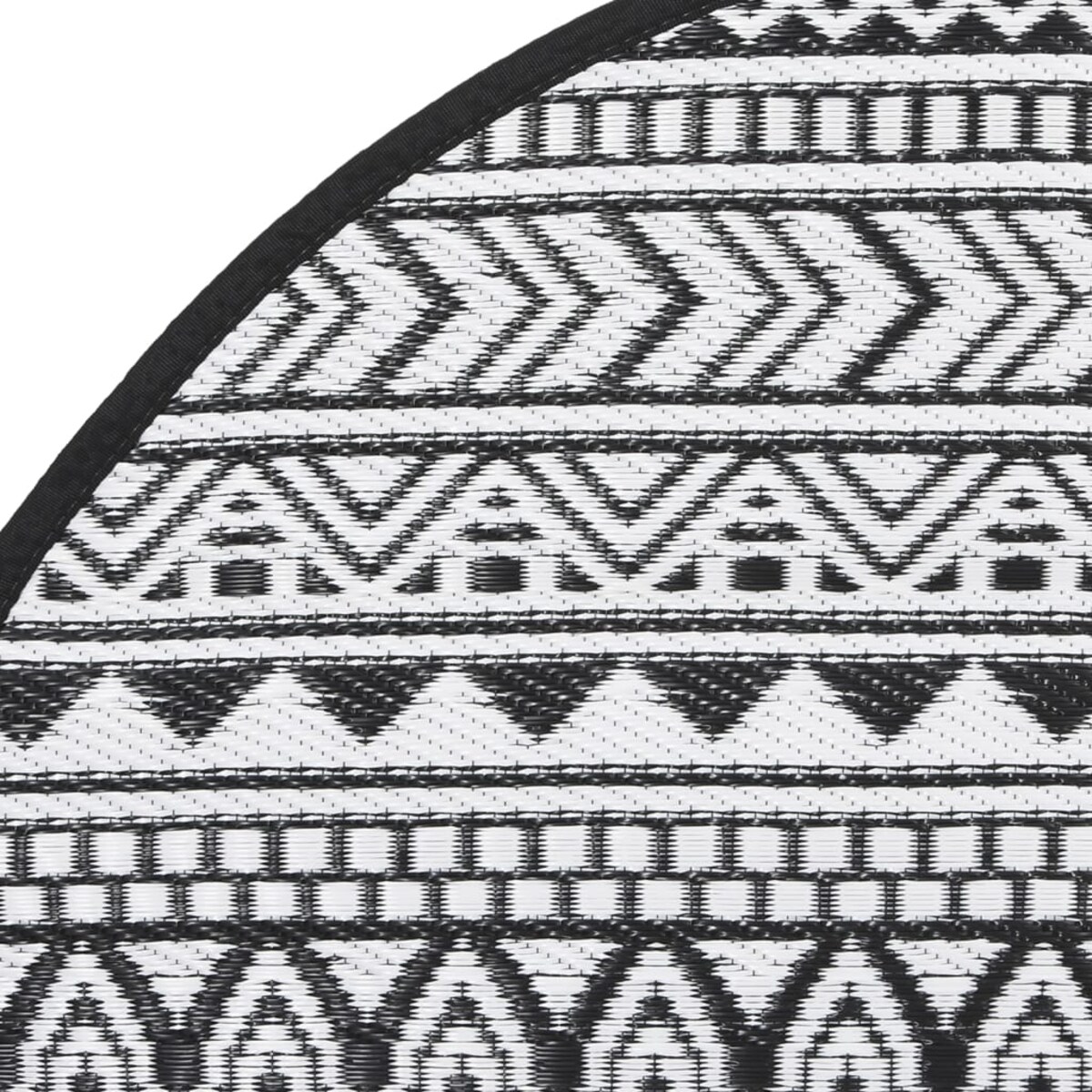 vidaXL Dywan zewnętrzny, ARAKIL czarny, Ø200 cm, PP