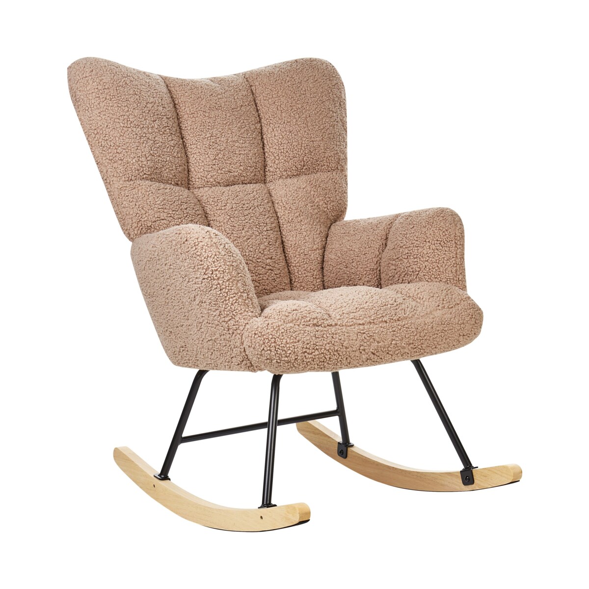 Fotel bujany boucle piaskowy beżowy OULU