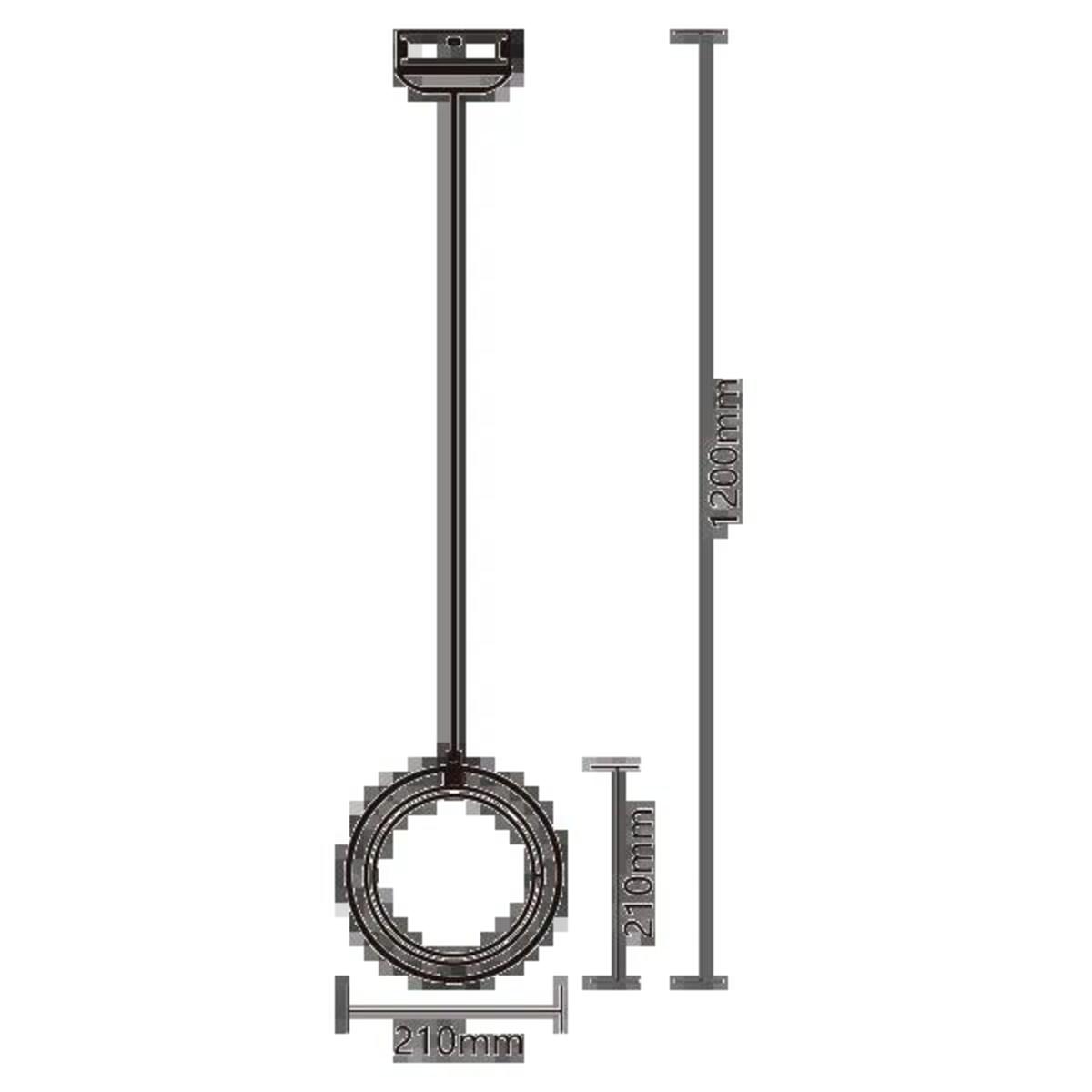 lampa wisząca 6500 k auminium i silikon 120 cm