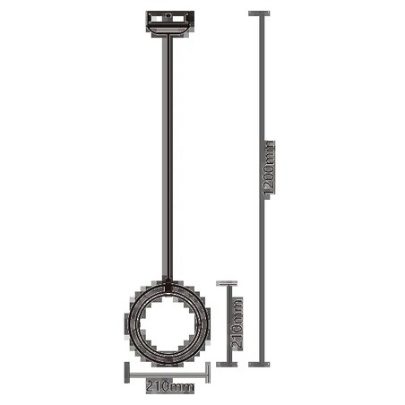 lampa wisząca 6500 k auminium i silikon 120 cm