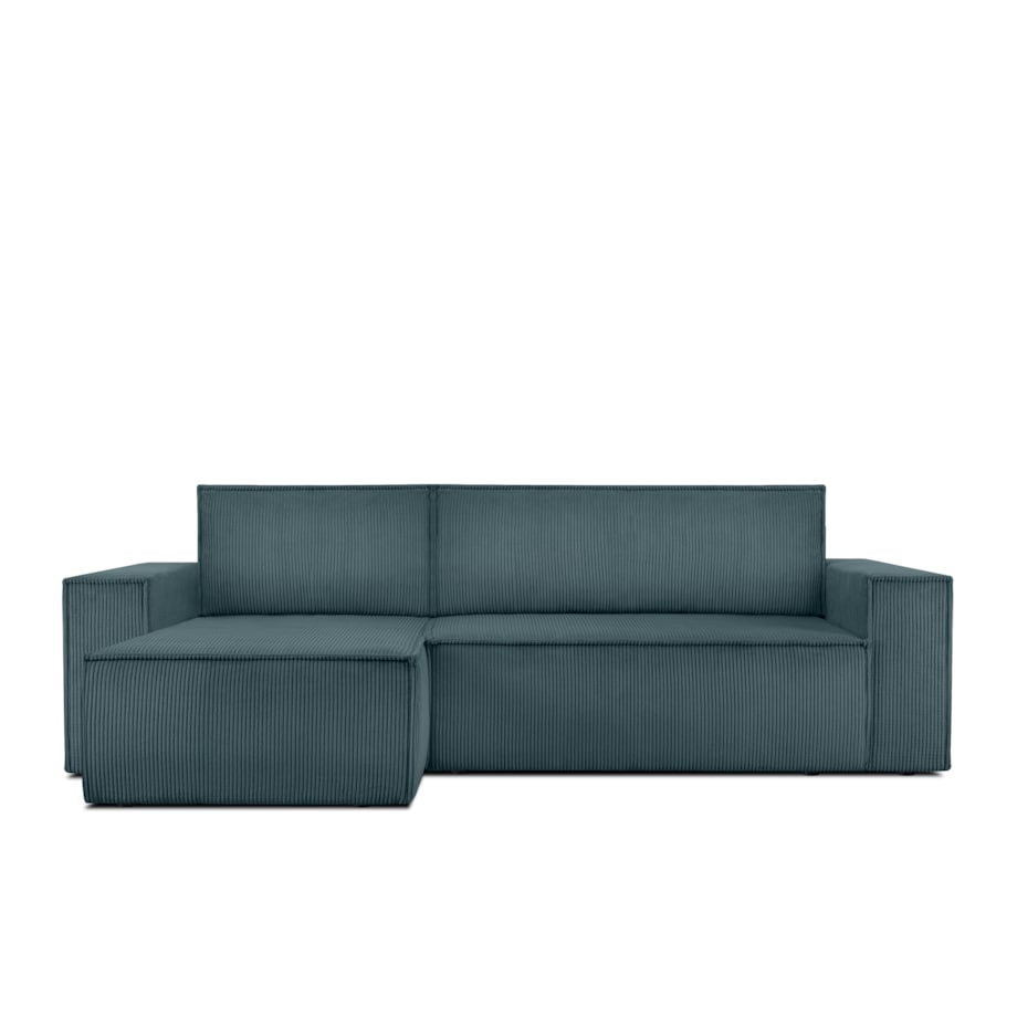 KONSIMO NAPI Narożnik uniwersalny z funkcją spania, niebieski prawy/lewy