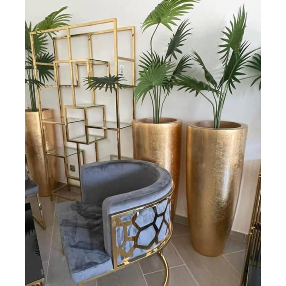 Złota donica Glamour Premium 90