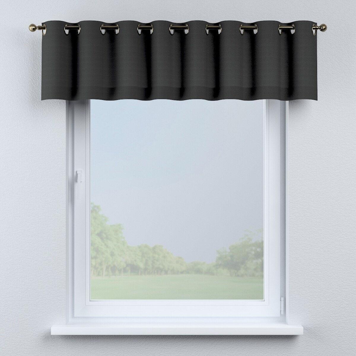 Lambrekin na kółkach 390x40 czarny