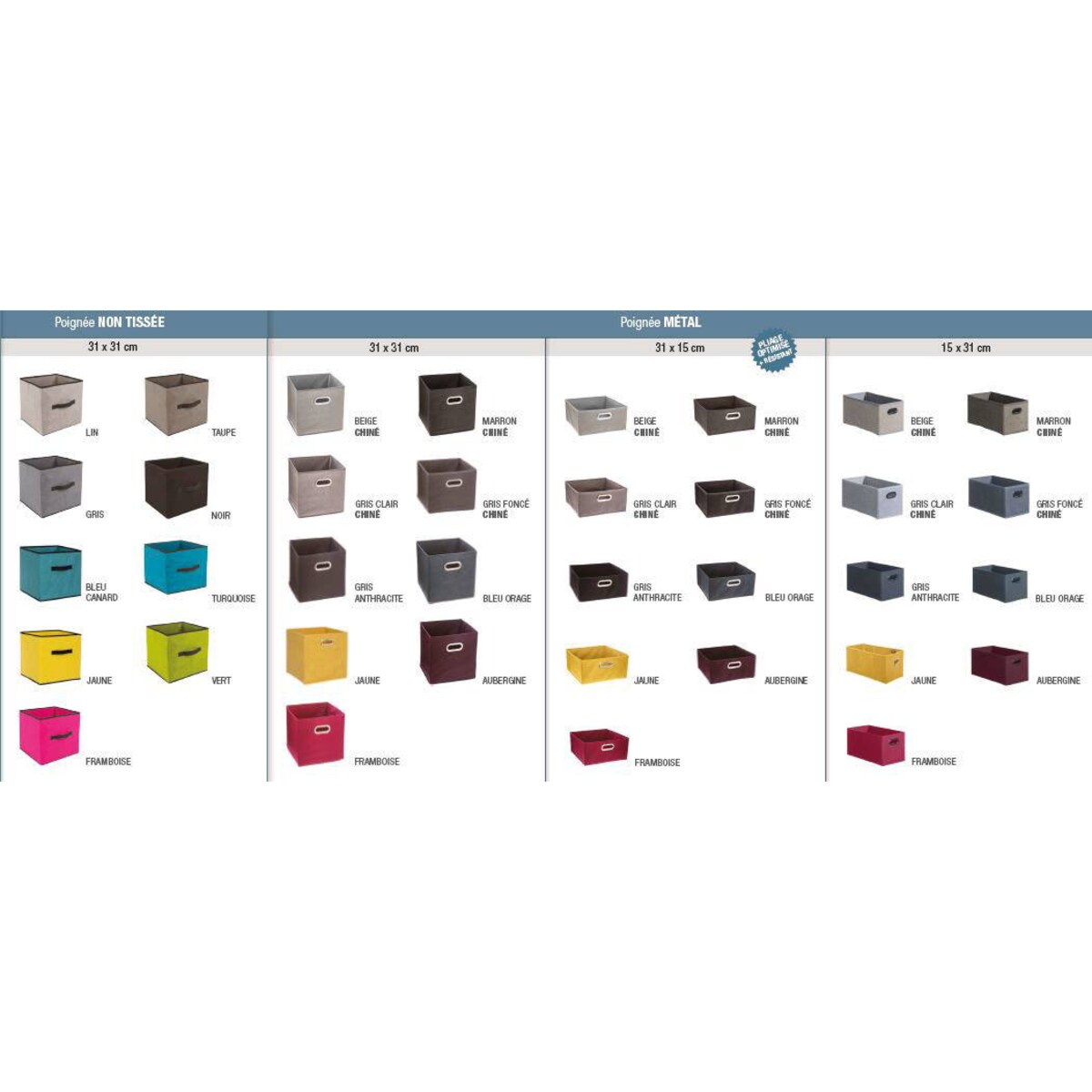 Pudło z uchwytem do przechowywania, welurowe