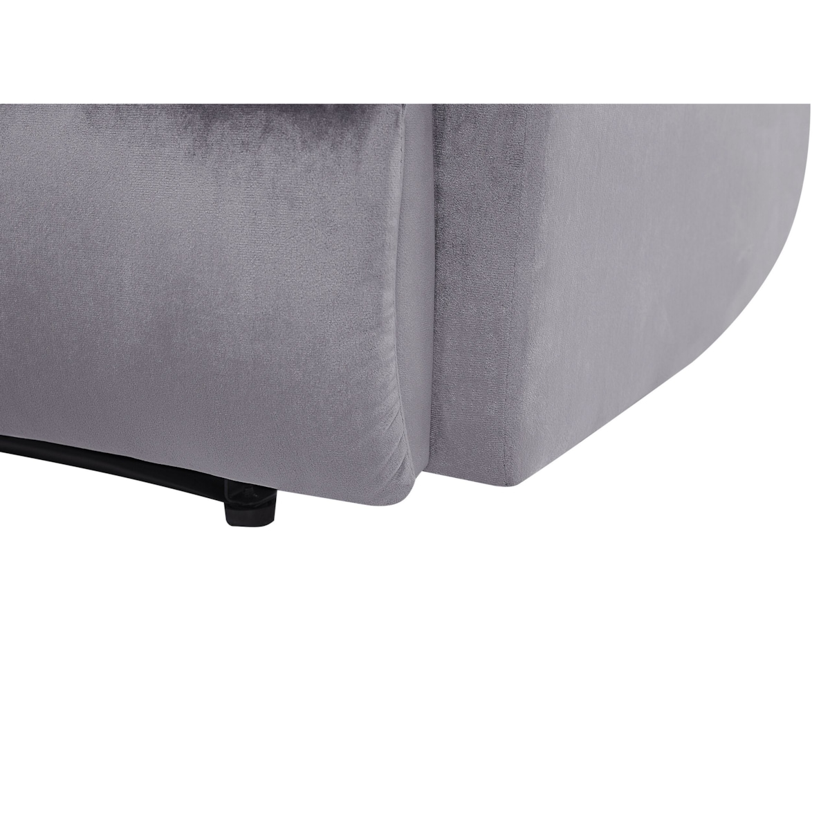 Fotel rozkładany welurowy szary ESLOV