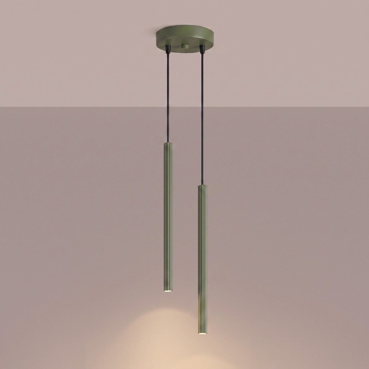 Lampa wisząca ARCHE 2P zielona oliwka