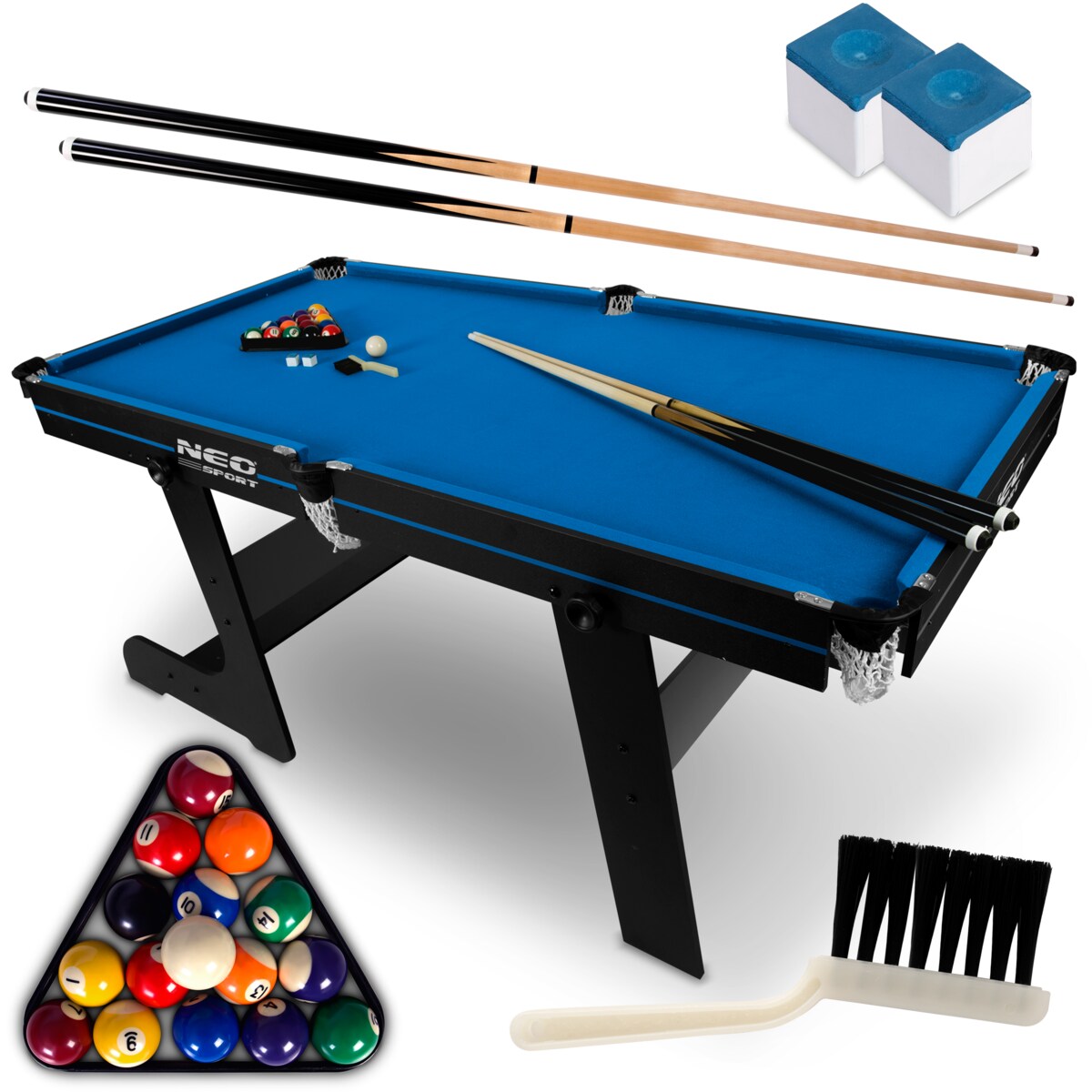 Bilard stół bilardowy zestaw duży stół do bilarda Neo-Sport 6ft 183cm