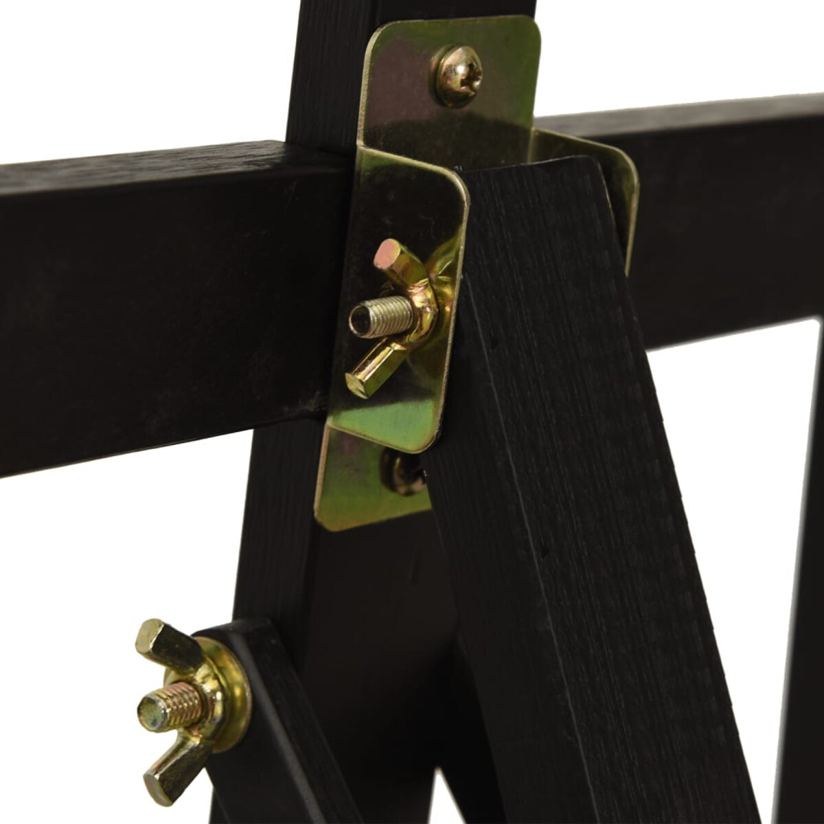 vidaXL Sztaluga malarska, czarna, 53,5x95x127 cm lite drewno sosnowe