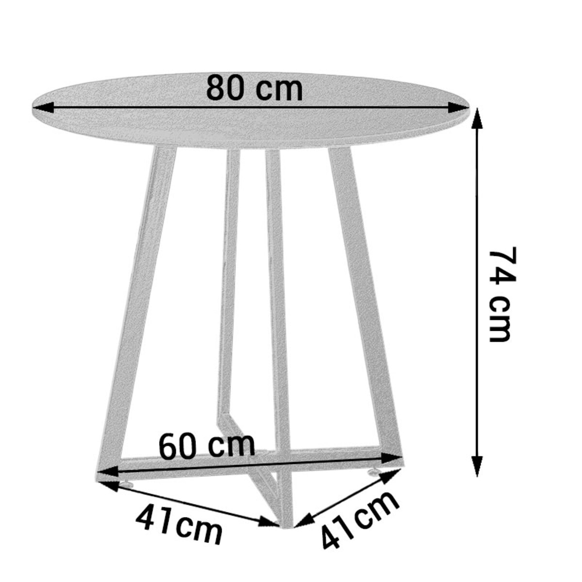 Stół okrągły 80 cm do salonu jadalni nowoczesny loftowy kolor drewna