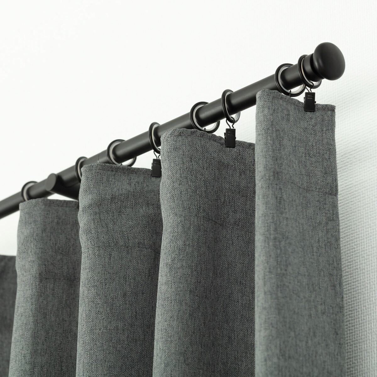 Zasłona BASIC na taśmie marszczącej 140x300cm szary denim 1 szt. 140x300 szary