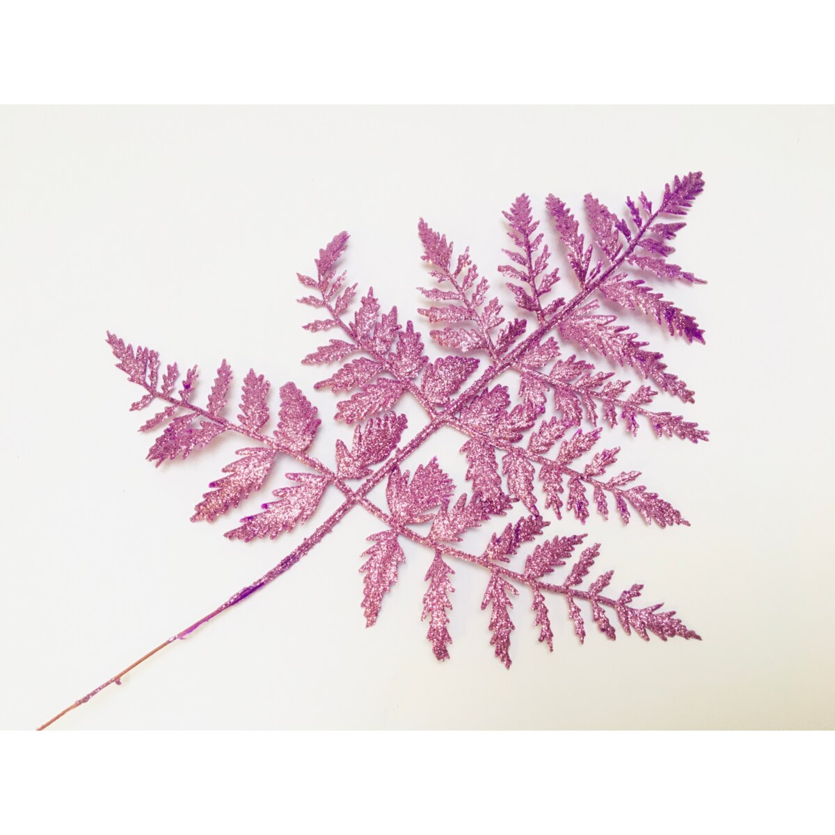 LIŚĆ SZTUCZNY brokatowy fiolet GAŁĄZKA do dekorowania wianka stroika święta