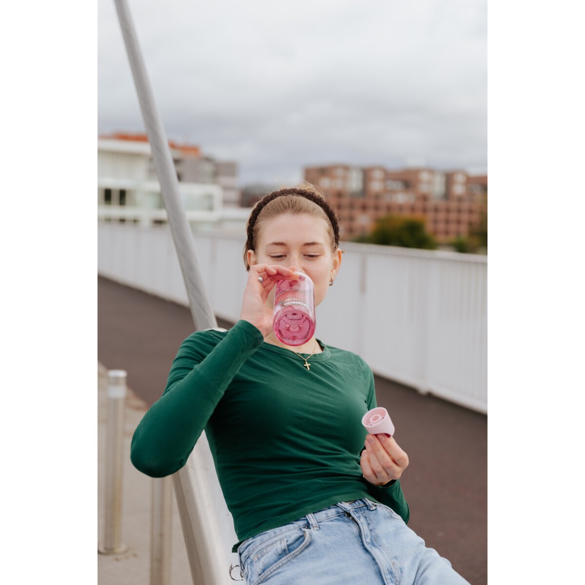 Butelka na wodę bidon Reno 500 ml - Sugar Pink