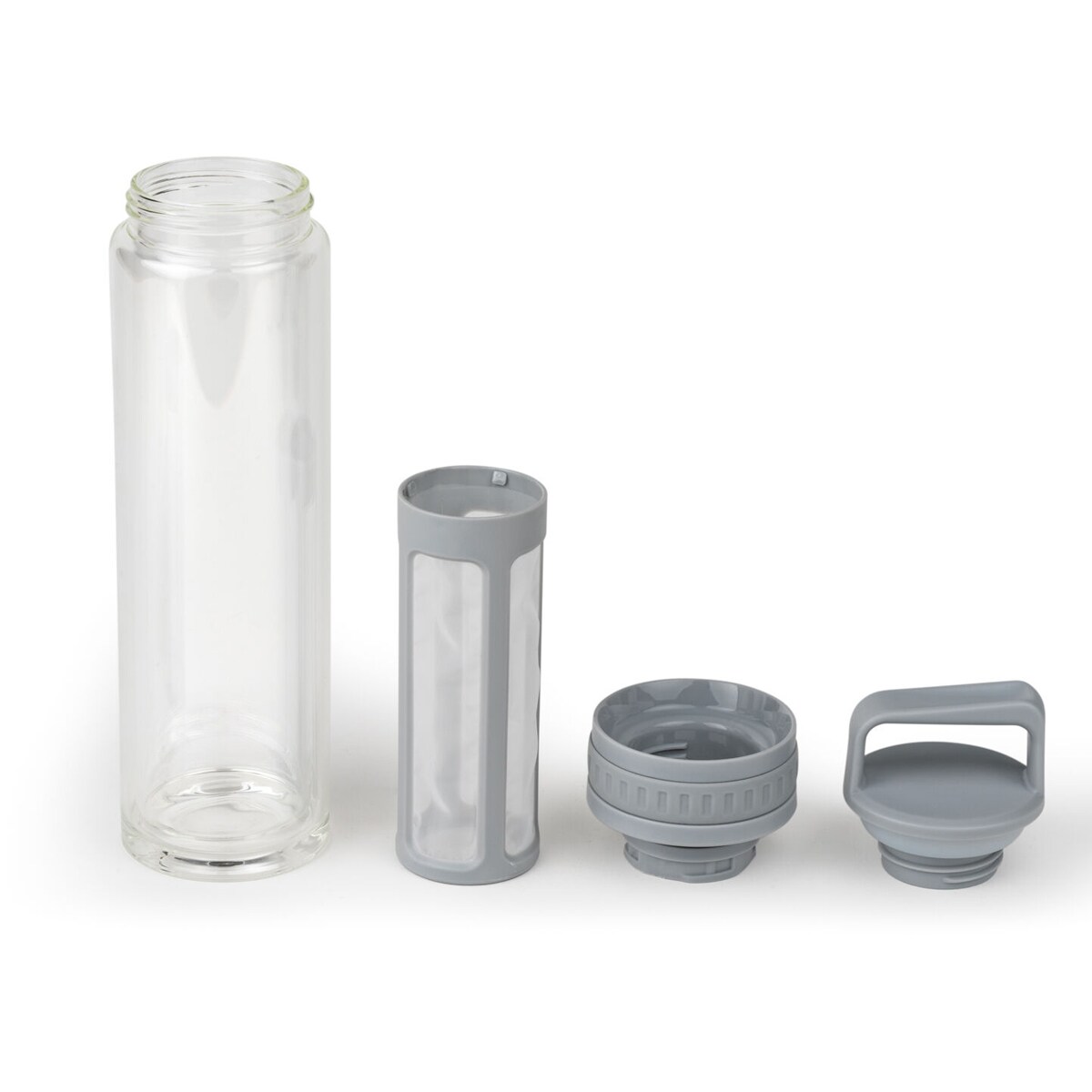 Butelka szklana z zaparzaczem do Cold Brew Moshi 0,4L - szara / Leopold Vienna