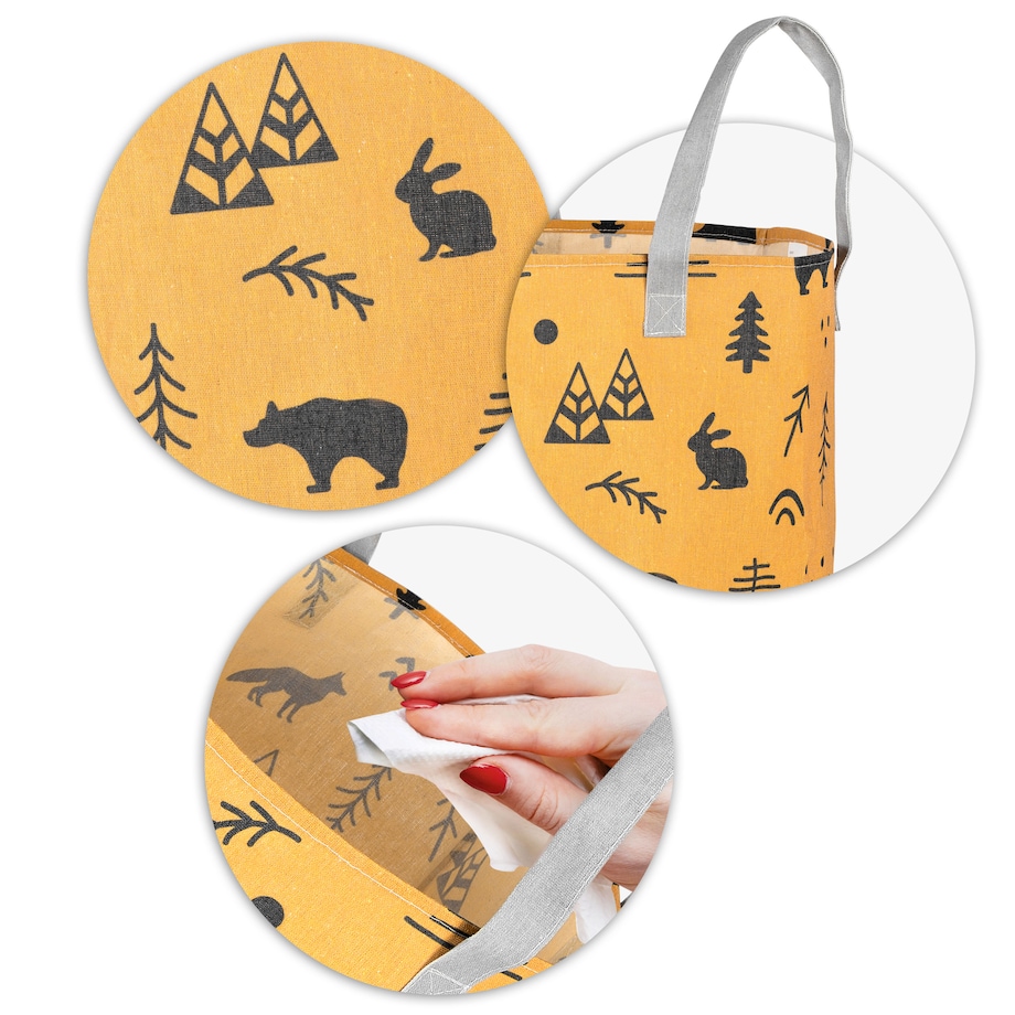 Kosz na zabawki akcesoria Nukido pomarańczowy