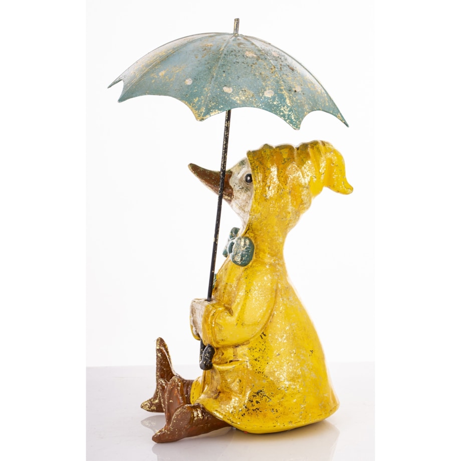 Figurka - kaczka jesienna z parasolem, 26,5x16x16 cm