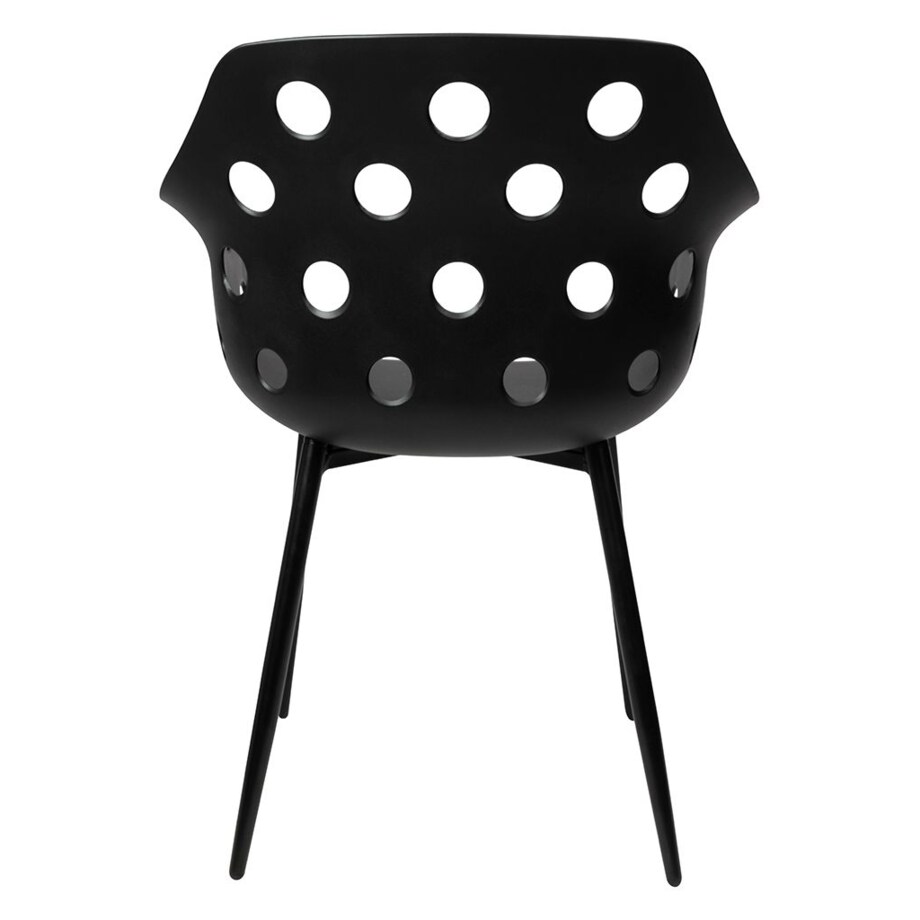 Krzesło z tworzywa JASON CHE-012 King Home z ażurowym oparciem czarne