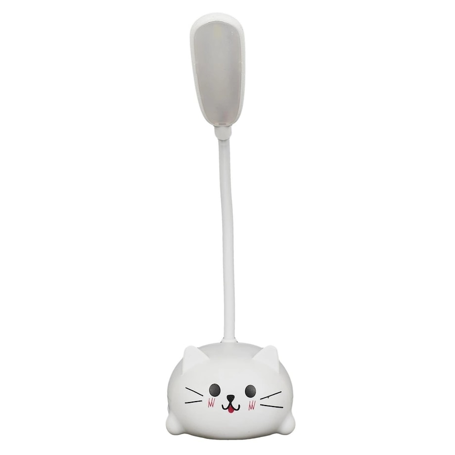 Lampka LED dla dzieci 21x8,5x11 cm KITTY biała