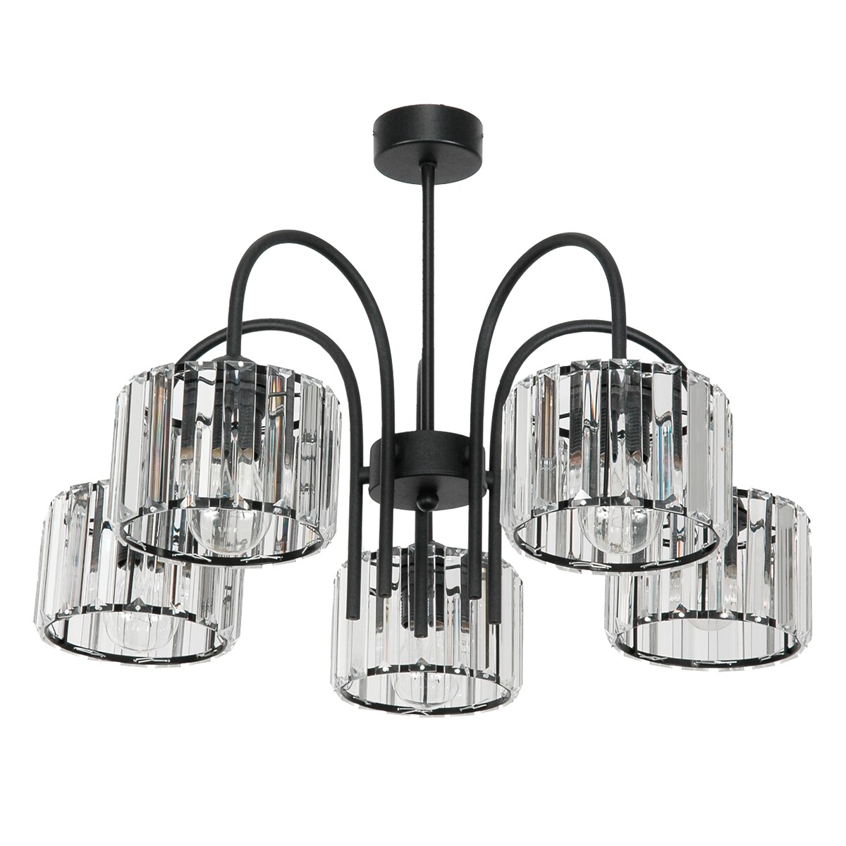 lampa sufitowa wisząca 5 punktowa edylit glamour